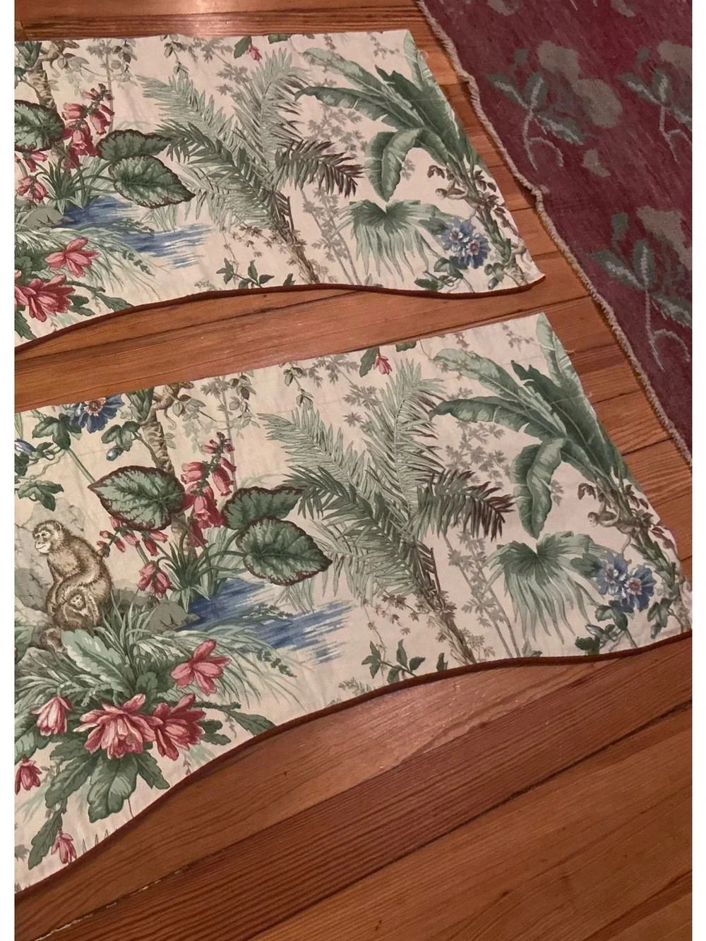 🔹 Designer P. Kaufmann Waverly Botanical Jungle Window Drapes